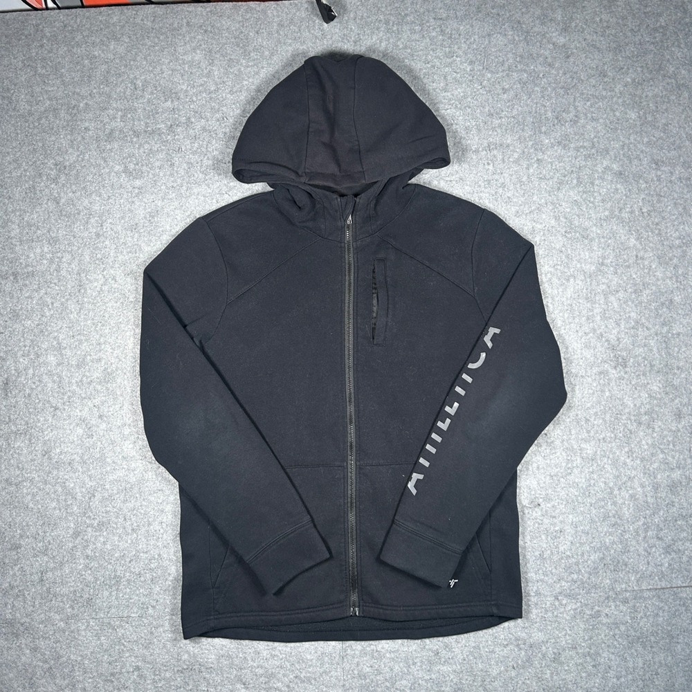 Athletica Full Zip Hoodie Mens Medium Black Athletic Gym Workout Activewear